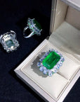 Zambian Emerald Cut Ring engagement rare vvs jeweler diamond tyler the creator playboi carti 