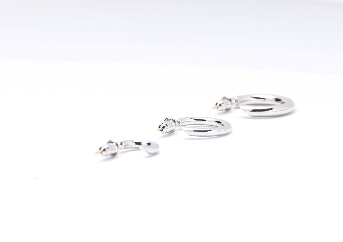 high fashion luxury hoop earrings silver 925 white gold yellow gold coated 18k diamond