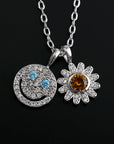 EYEFUNNY smiling face pendant necklace chain diamond vvs アイファニー POGGY KIM JONES VIRGIL JBALVIN
