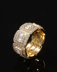 travis kylie halo engagement ring fully iced eternity white gold yellow diamond shopgld