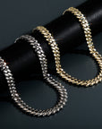 solid special clasp 18mm curb cuban link chain necklace bracelet yellow gold white gold solid silver 925 sterling vermeil