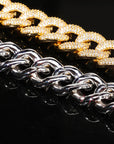 20mm cuban link necklace bracelet fully iced micro pave diamond travis scott playboi carti asap rocky ian connor vlone vvs