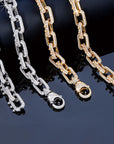 Playboi Carti spiked links necklace cuban link fully iced diamond vvs vlone asap rocky