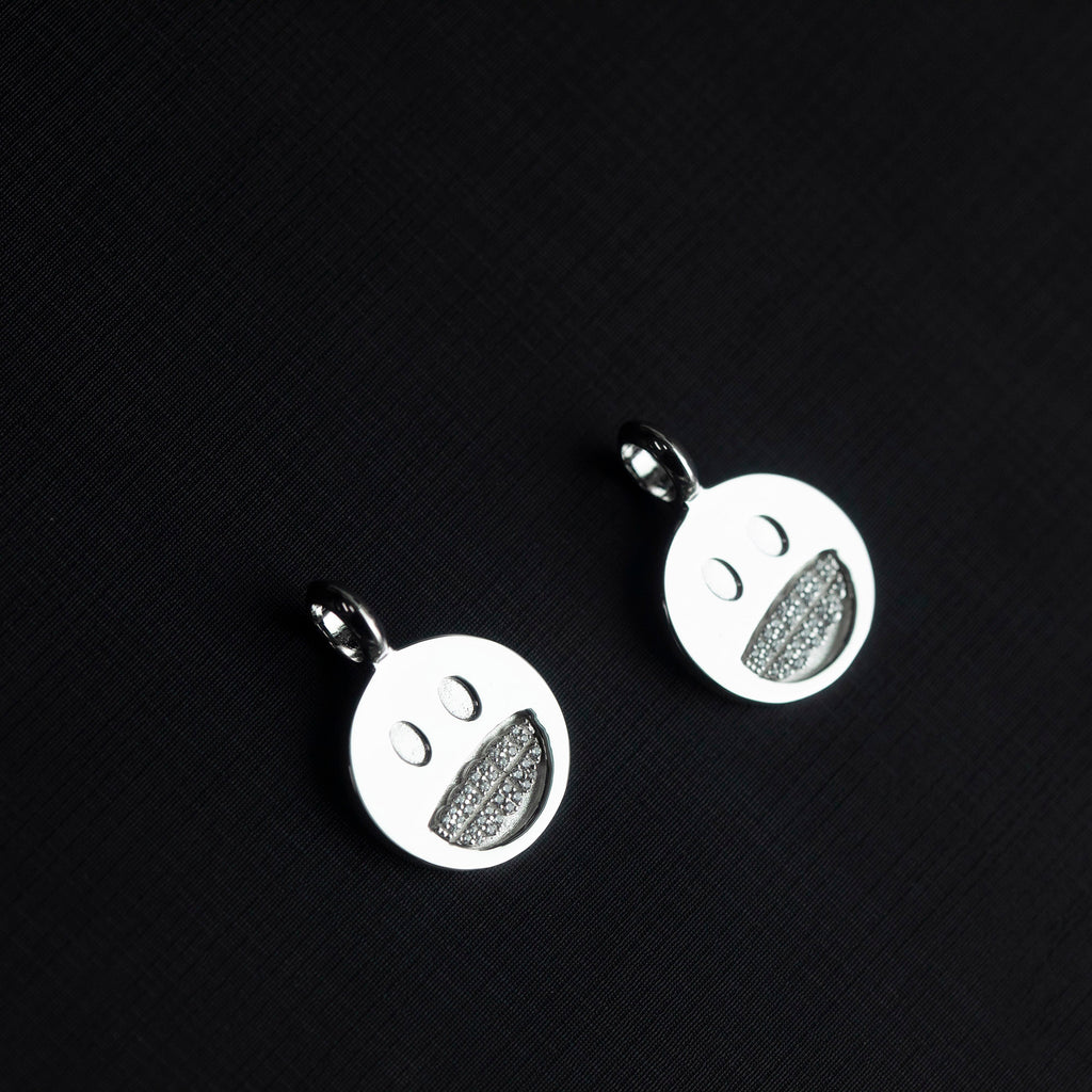 smiley #hiphop #grillz - Smiley Face With Grillz diamond silver charm pendant necklace chain ifandco