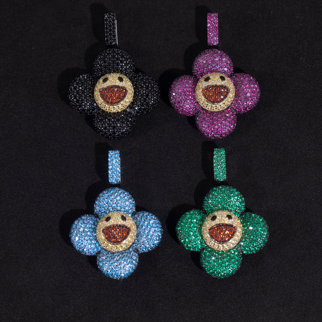 Takashi Murakami Happy Flower Charm Pendant Pair - Jesse James Beads