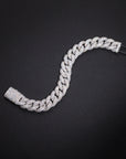 15mm rounded bubble cuban links necklace/bracelet chain 3D diamons vvs ifandco