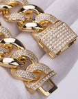 19MM Miami cuban link chain bracelet as seen on LIL UZI VERT special clasp gold vvs diamond