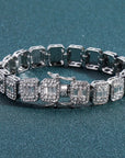 baguette diamond round stone tennis links bracelet necklace chain white gold yellow gold baller rappers nba fashion nova