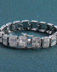baguette diamond round stone tennis links bracelet necklace chain white gold yellow gold baller rappers nba fashion nova