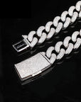 20mm cuban link necklace bracelet fully iced micro pave diamond travis scott playboi carti asap rocky ian connor vlone vvs