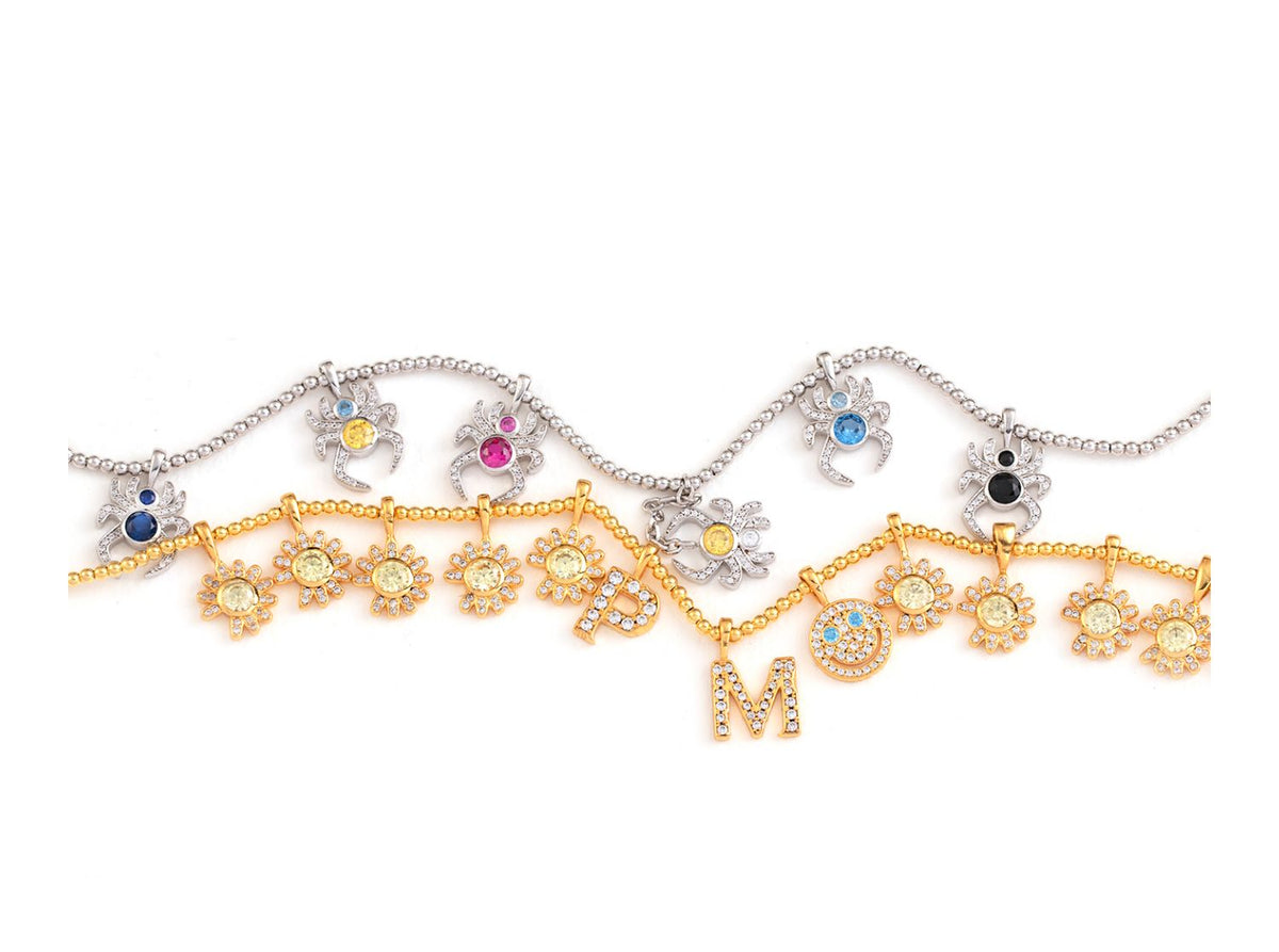 Farfetch Eyefunny diamond spider pendant choker necklace