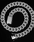 15mm cuban link fully iced micro pave diamond travis scott playboi carti asap rocky ian connor vlone vvs