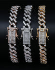 10mm curb cuban link chain necklace vvs diamond kanye west travis scott