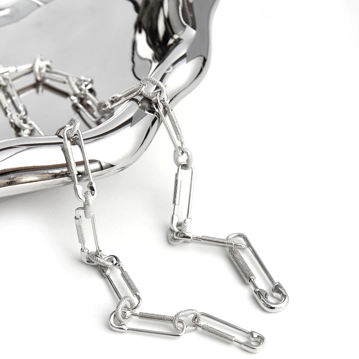 paper clip links jacob &amp; co virgil abloh offwhite alike necklace chain link diamond travis scott silver white gold buy