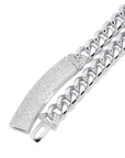 12mm cuban link necklace chain custom curvy clasp fully iced micro pave set diamond ifandco