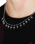 Farfetch Eyefunny diamond thunderbolt thunder pendant choker necklace nigo poppy kim jones 