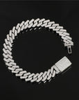 curb cuban link 10mm necklace chain fully iced custom clasp diamond ifandco