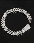 curb cuban link 10mm necklace chain fully iced custom clasp diamond ifandco
