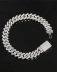 curb cuban link 10mm necklace chain fully iced custom clasp diamond ifandco