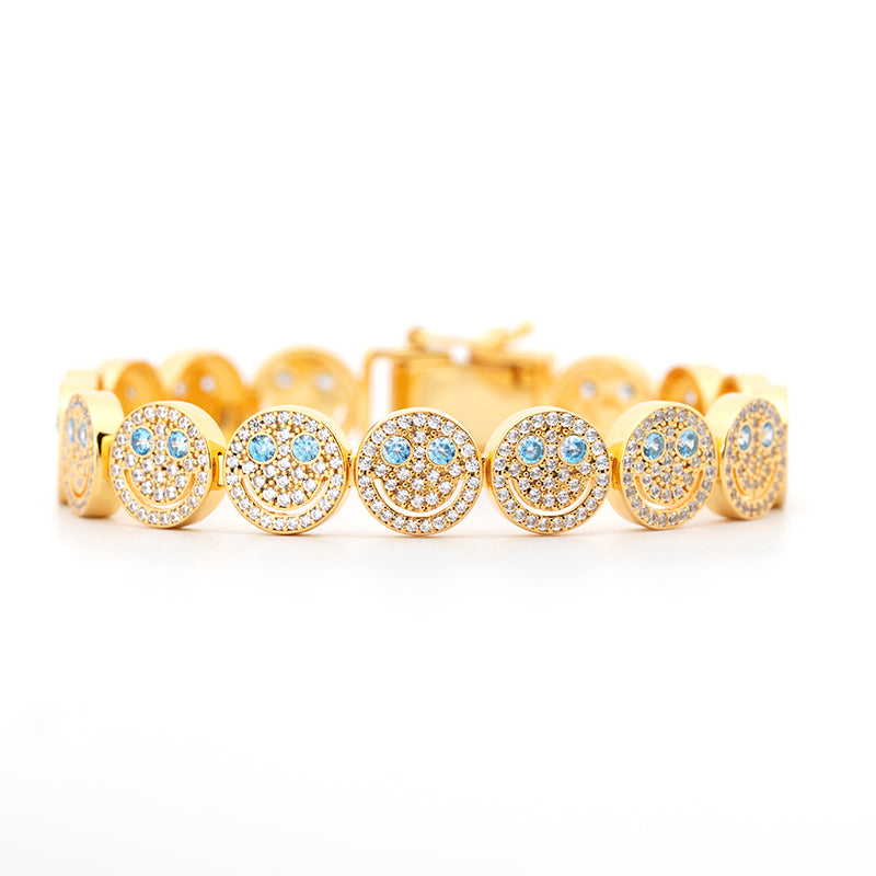 EYEFUNNY smiling face bangle bracelet smiley diamond vvs アイファニー POGGY KIM JONES VIRGIL JBALVIN