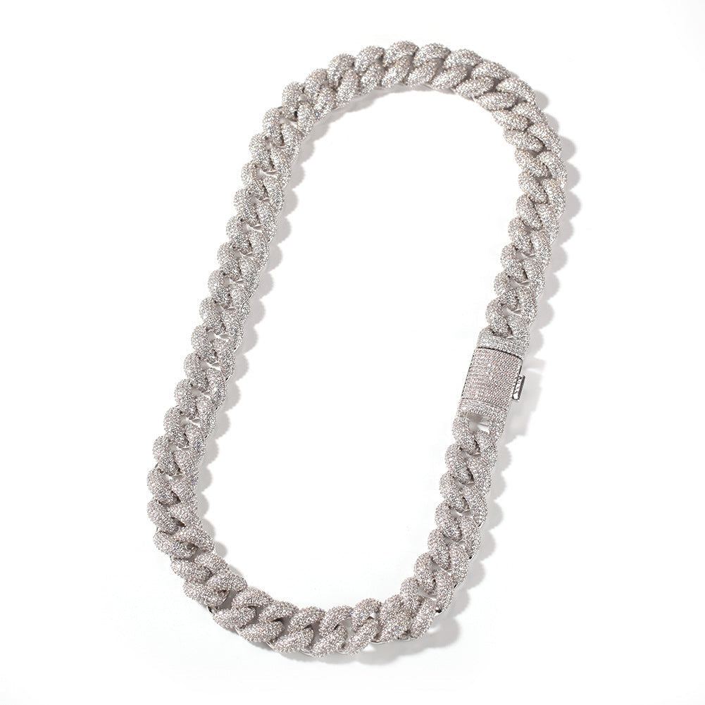 14mm rounded bubble cuban links necklace/bracelet chain 3D diamons vvs ifandco shopgld