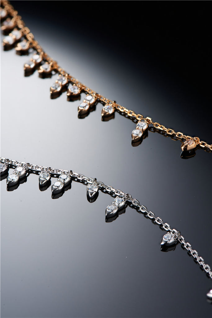 Kylie Jenner Tiffany diamonds dangling choker chain necklace