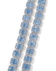 halo iced baguette travis chain white gold blue topaz diamond diamond female bling diamond necklace chain bracelet cheapest asap rocky vlone