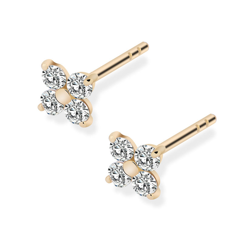 diamond stud earrings yellow gold vvs ifandco custom jewelers 