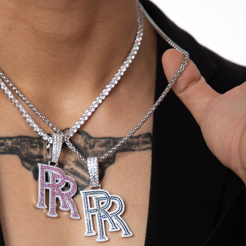 Double RR RoddyRicch diamond pendant & necklace with free matching chain included shopgld ifandco