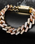 curb cuban link 14mm necklace bracelet chain fully iced custom clasp diamond ifandco