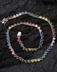 Harry Winston heart gemstone diamond tennis link rainbow multicolored frank ocean kandi man blonded instagram flower bracelet diamond rave bracelet daisy Homer Drake Kanye West