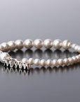 WILL SHOTT Split-Pearl Bracelet black agate pearl will shott willshott.com NYC