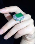 Zambian Emerald Cut Ring engagement rare vvs jeweler diamond tyler the creator playboi carti 