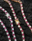 Harry Winston heart gemstone diamond tennis link rainbow multicolored frank ocean kandi man blonded instagram flower bracelet diamond rave bracelet daisy Homer Drake Kanye West