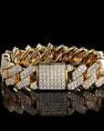 20mm curb cuban link three row highest quality gold diamond vvs ifandco icebox on lil uzi vert playvboi carti