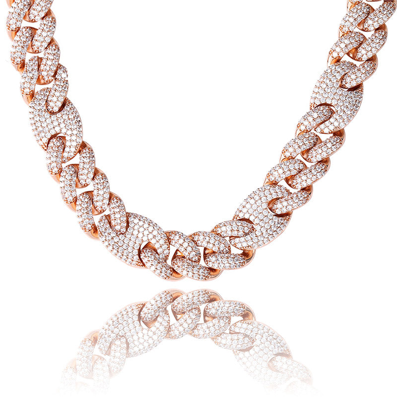 20mm gucci link cuban link combo necklace chain custom clasp diamond shopgld gold