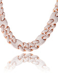 20mm gucci link cuban link combo necklace chain custom clasp diamond shopgld gold