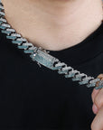 two tone curb cuban link bracelet blueface diamond gold buy travis scott