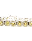 travis canary halo one row scott solitaire tennis link bracelet out with kylie jenner
