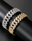 17mm fully iced baguette diamond cuban link necklace chain White Gold yellow gold asap rocky playboi carti lil uzi vert hip hop jewelry custom made