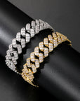 17mm fully iced baguette diamond cuban link necklace chain White Gold yellow gold asap rocky playboi carti lil uzi vert hip hop jewelry custom made