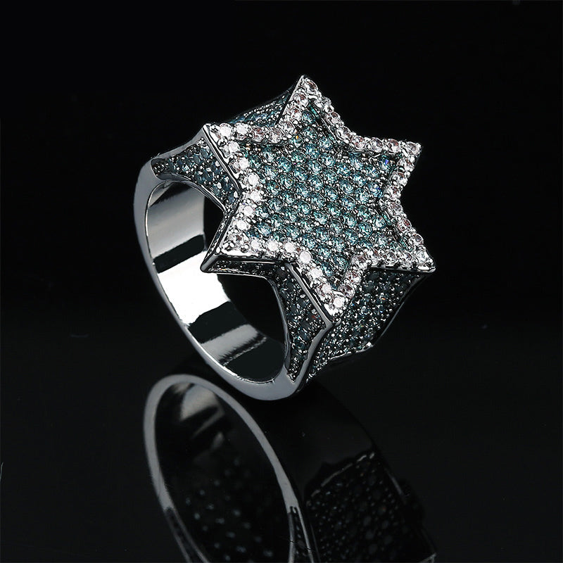 Two tone star ring