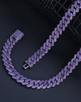 14mm curb cuban link necklace chain two row diamond purple black gold haze trap liluzivert drake travis scott shopgld diamond ifandco icebox jewelry hip hop rappers 