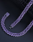 14mm curb cuban link necklace chain two row diamond purple black gold haze trap liluzivert drake travis scott shopgld diamond ifandco icebox jewelry hip hop rappers 