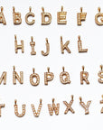 eyefunny custom letter diamond alphabet necklace chain