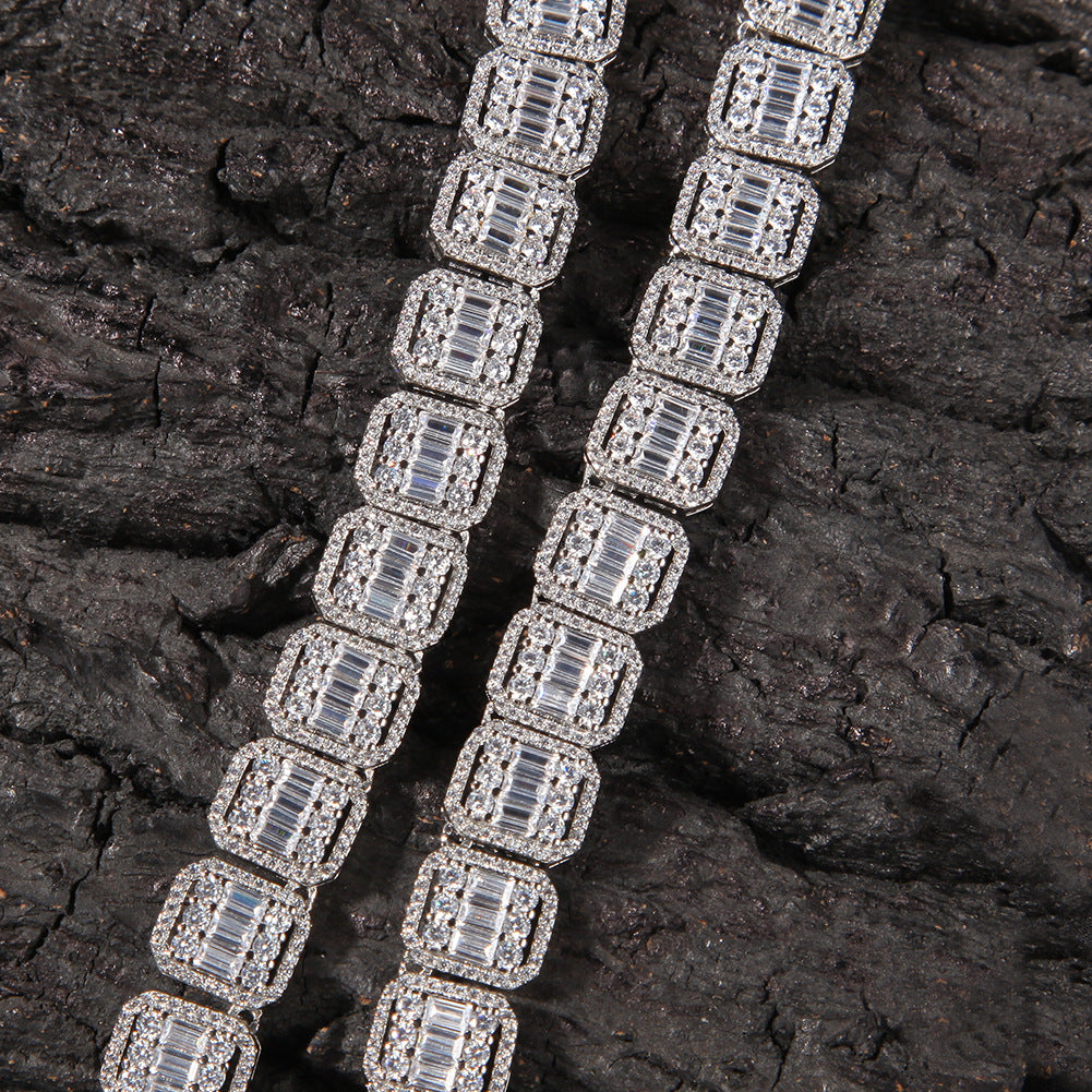 halo iced baguette travis chain canary diamond necklace chain bracelet cheapest asap rocky vlone