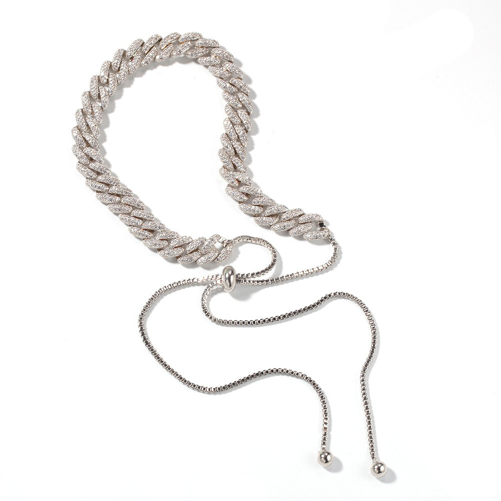 9mm cuban link chain adjustable female cardi b kylie jenner vvs diamond ifandco luxury handbag jewellery