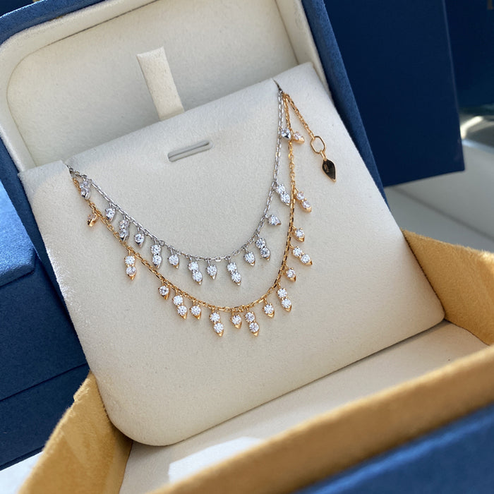 Kylie Jenner Tiffany diamonds dangling choker chain necklace