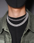 14mm rounded bubble cuban links necklace/bracelet chain 3D diamons vvs ifandco shopgld