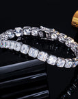 Emerald-Cut Diamond Eternity Line Tennis Bracelet in white gold travis scott